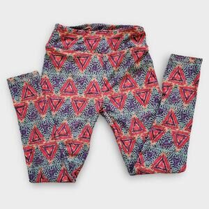 LulaRoe Pattern Soft Brushed Fabric Ankle Length Leggings Sz One Size
